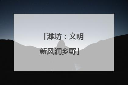 潍坊：文明新风润乡野