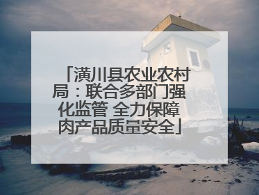 潢川县农业农村局：联合多部门强化监管 全力保障肉产品质量安全