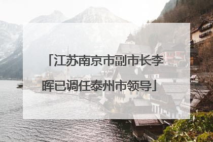 江苏南京市副市长李晖已调任泰州市领导