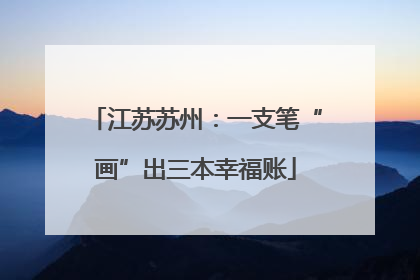 江苏苏州：一支笔“画”出三本幸福账