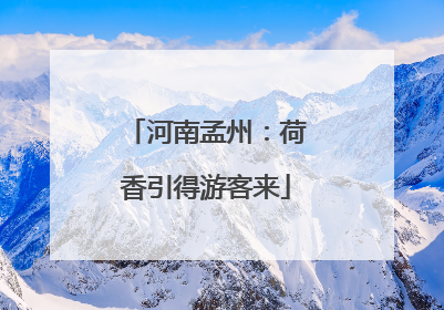 河南孟州：荷香引得游客来