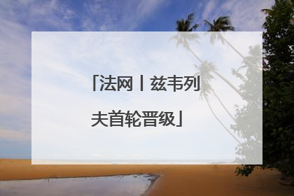 法网丨兹韦列夫首轮晋级