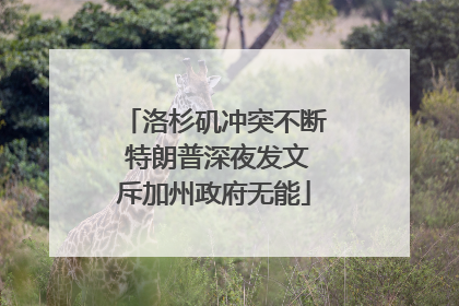 洛杉矶冲突不断 特朗普深夜发文斥加州政府无能