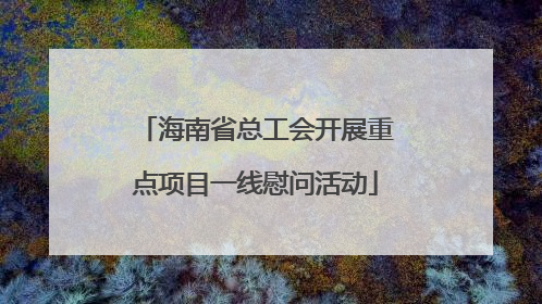 海南省总工会开展重点项目一线慰问活动