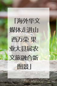 海外华文媒体走进山西万荣 果业大县展农文旅融合新图景
