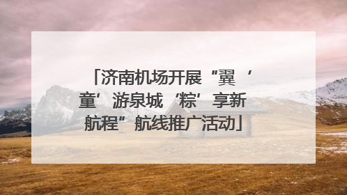 济南机场开展“翼‘童’游泉城‘粽’享新航程”航线推广活动