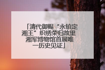 清代御赐“永镇定湘王”织绣荣归故里 湘军博物馆首展唯一历史见证