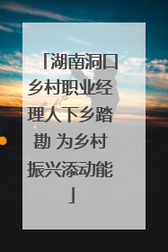 湖南洞口乡村职业经理人下乡踏勘 为乡村振兴添动能