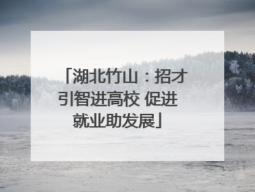 湖北竹山：招才引智进高校 促进就业助发展