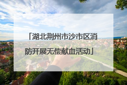 湖北荆州市沙市区消防开展无偿献血活动
