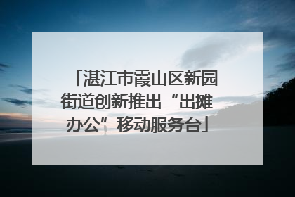 湛江市霞山区新园街道创新推出“出摊办公”移动服务台