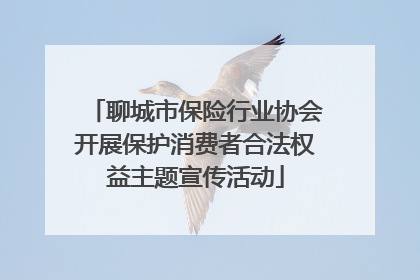 聊城市保险行业协会开展保护消费者合法权益主题宣传活动