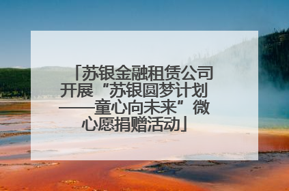 苏银金融租赁公司开展“苏银圆梦计划——童心向未来”微心愿捐赠活动