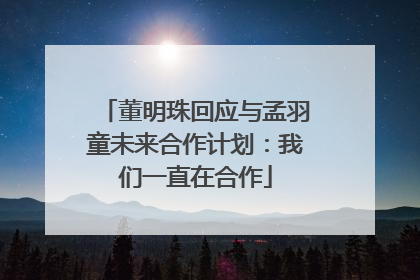 董明珠回应与孟羽童未来合作计划：我们一直在合作