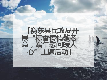 衡东县民政局开展“粽香传情敬老意，端午慰问暖人心”主题活动
