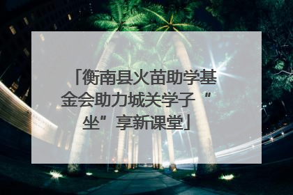 衡南县火苗助学基金会助力城关学子“坐”享新课堂