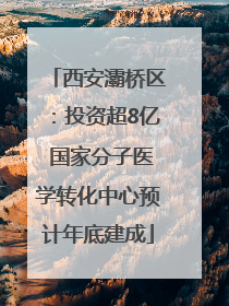 西安灞桥区：投资超8亿 国家分子医学转化中心预计年底建成