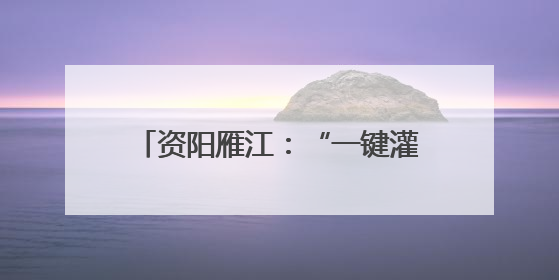 资阳雁江：“一键灌溉”万亩良田 全域灌溉项目7月投用