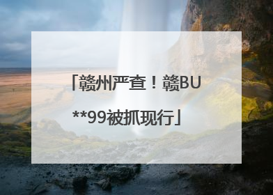 赣州严查！赣BU**99被抓现行
