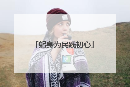 躬身为民践初心