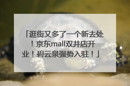 逛街又多了一个新去处！京东mall双井店开业！碧云泉强势入驻！