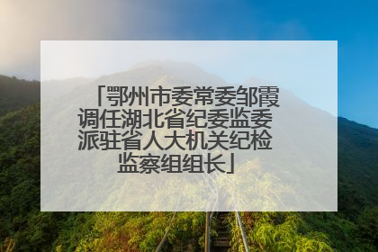 鄂州市委常委邹霞调任湖北省纪委监委派驻省人大机关纪检监察组组长