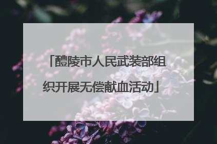醴陵市人民武装部组织开展无偿献血活动