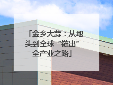 金乡大蒜：从地头到全球“链出”全产业之路