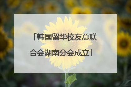 韩国留华校友总联合会湖南分会成立