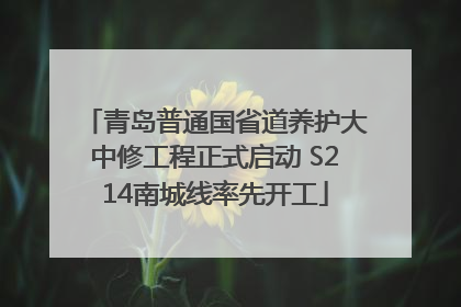 青岛普通国省道养护大中修工程正式启动 S214南城线率先开工