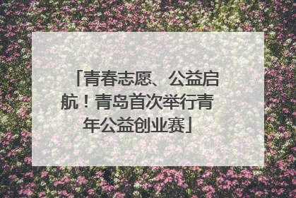 青春志愿、公益启航！青岛首次举行青年公益创业赛