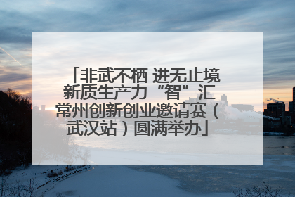 非武不栖 进无止境 新质生产力“智”汇常州创新创业邀请赛（武汉站）圆满举办