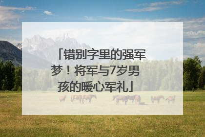 错别字里的强军梦！将军与7岁男孩的暖心军礼