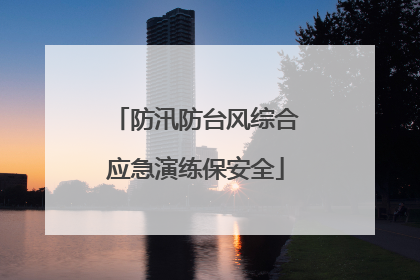 防汛防台风综合应急演练保安全