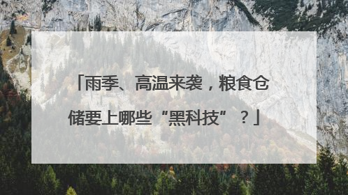雨季、高温来袭，粮食仓储要上哪些“黑科技”？