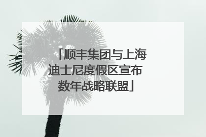 顺丰集团与上海迪士尼度假区宣布数年战略联盟