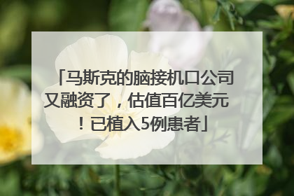 马斯克的脑接机口公司又融资了，估值百亿美元！已植入5例患者