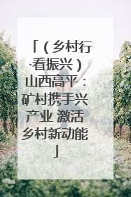 （乡村行·看振兴）山西高平：矿村携手兴产业 激活乡村新动能