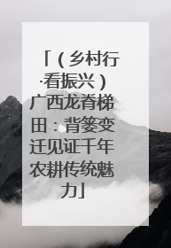 （乡村行·看振兴）广西龙脊梯田：背篓变迁见证千年农耕传统魅力