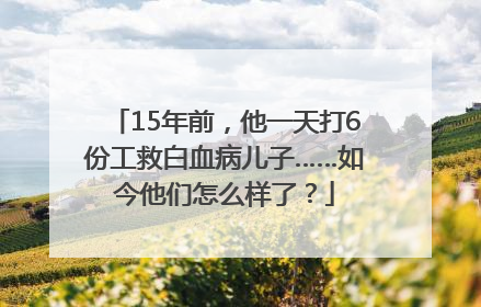 15年前，他一天打6份工救白血病儿子……如今他们怎么样了？