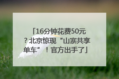 16分钟花费50元？北京惊现“山寨共享单车”！官方出手了