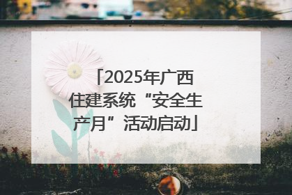 2025年广西住建系统“安全生产月”活动启动
