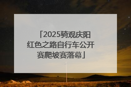 2025骑观庆阳红色之路自行车公开赛爬坡赛落幕