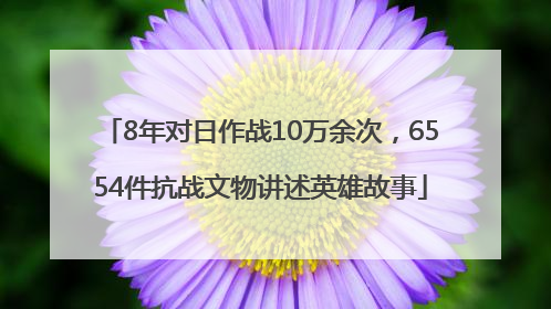 8年对日作战10万余次，6554件抗战文物讲述英雄故事