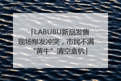 LABUBU新品发售现场爆发冲突，市民不满“黄牛”清空盒机